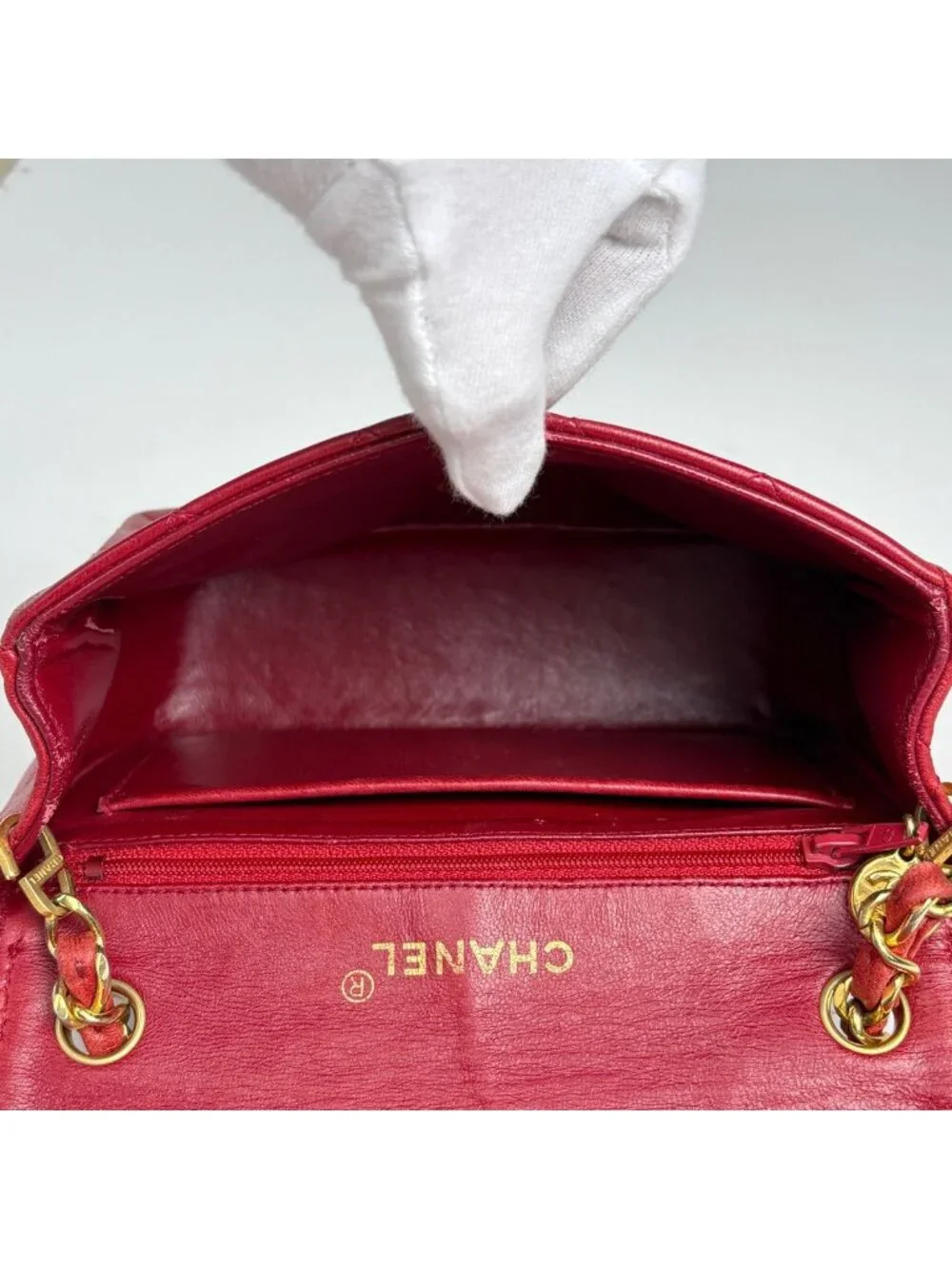 Chanel Mini Quilted Single Flap Chain Shoulder Bag CC Logo Leather